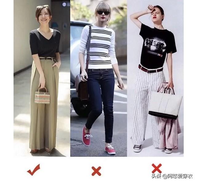 上短下长许多五五分身材的妹纸在穿衣服的时候,还是选择五五分的方法.