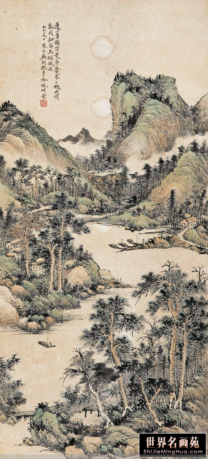 吴琴木山水画作品欣赏