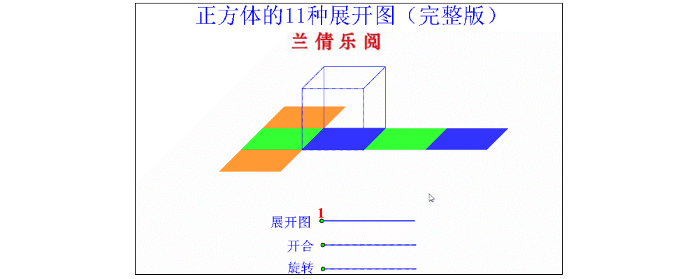 七年级正方体11种展开图口诀,动图