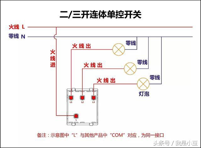 电工必备:最全的开关接线图,单控,双控,三控,开关控制