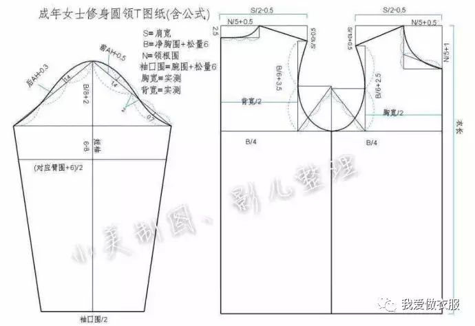 大人孩子上衣裤子内衣裁剪图