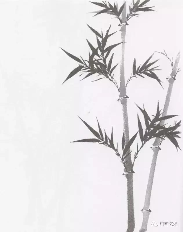 国画教学竹子水墨写意画写意竹子画法画法步骤图