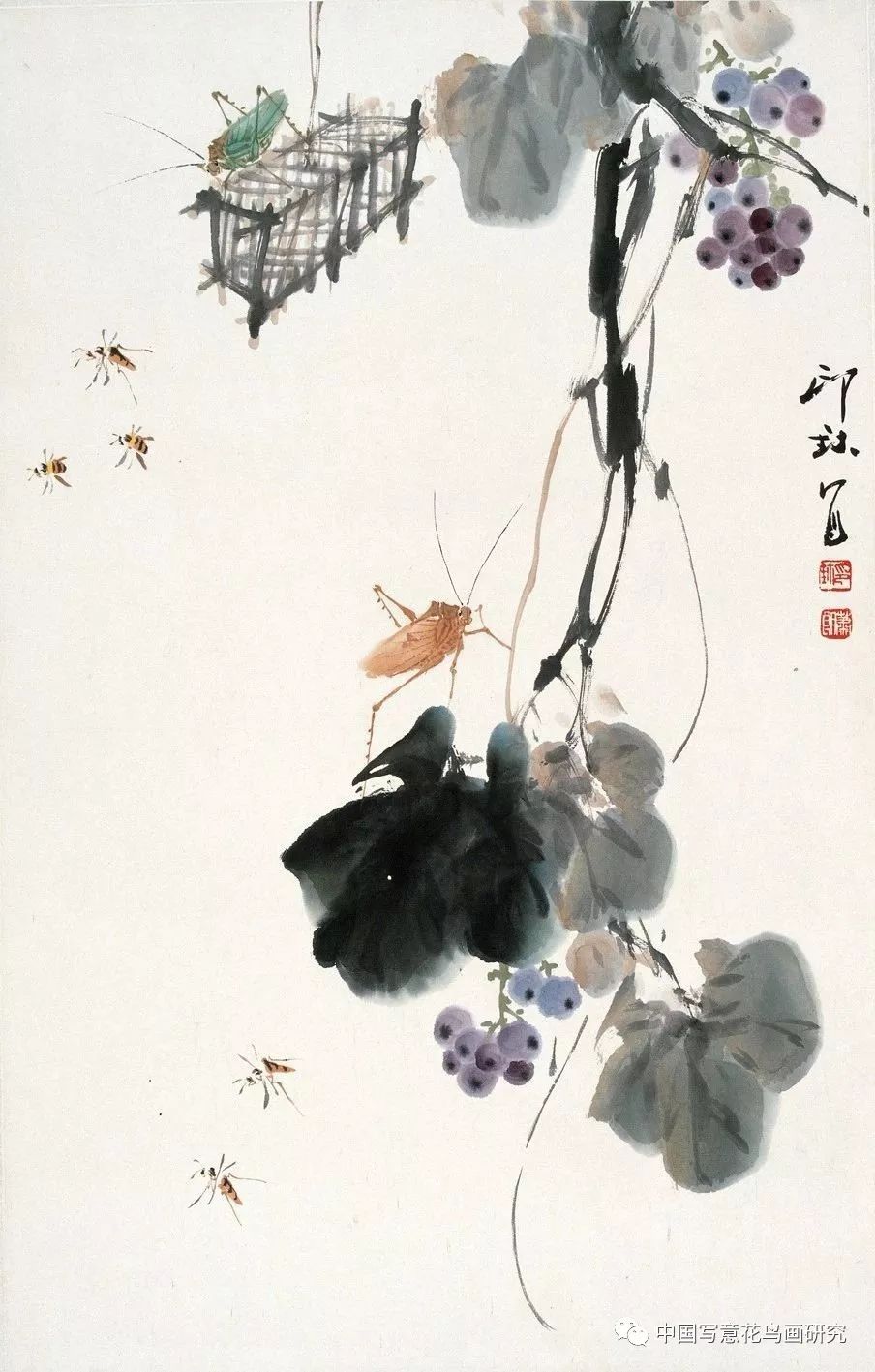 萧朗画花鸟下