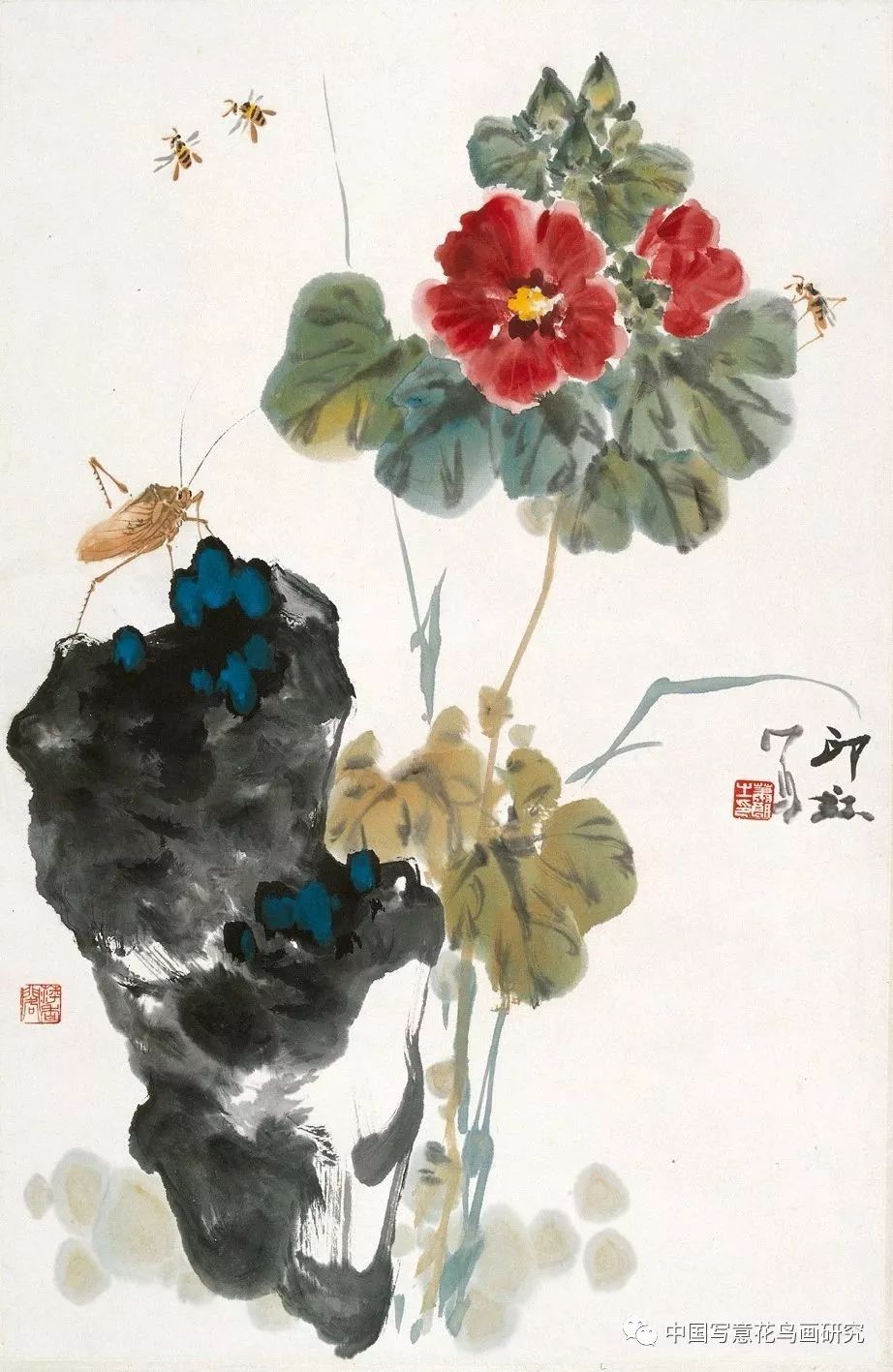 萧朗虽专心于小写意花鸟画创作,所画题材却广.