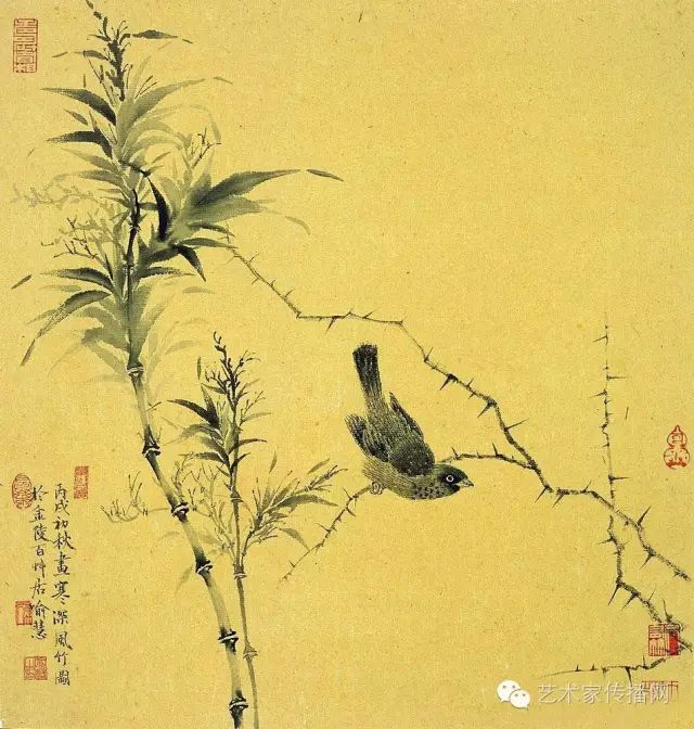 花樱花喻慧花鸟本草系列1960年生于南京,1984年江苏省国画院毕业留院