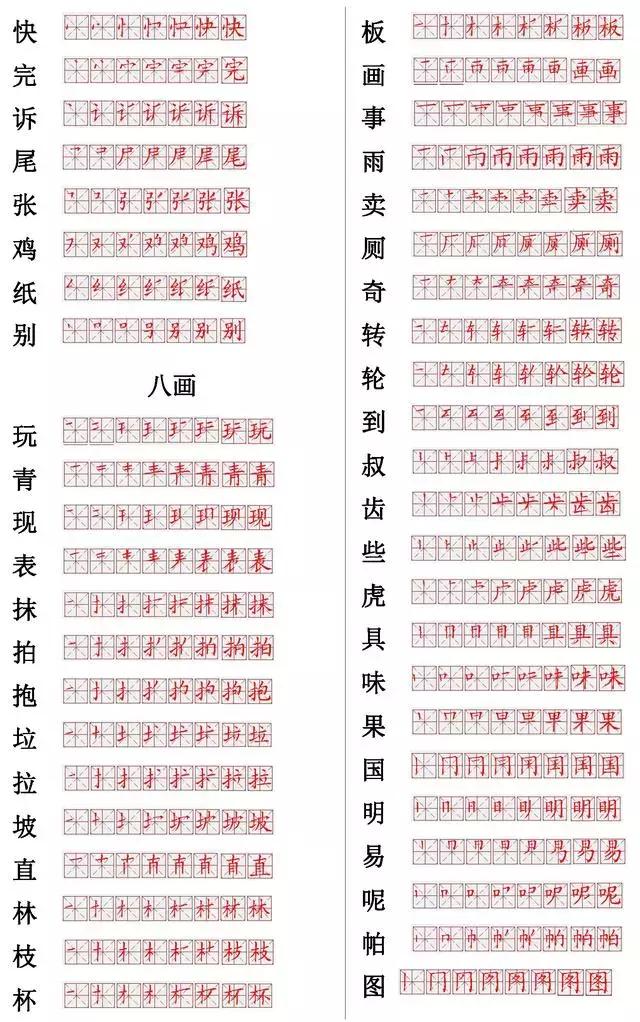 看完小学560个汉字笔顺正确写法80后的我不会写字了