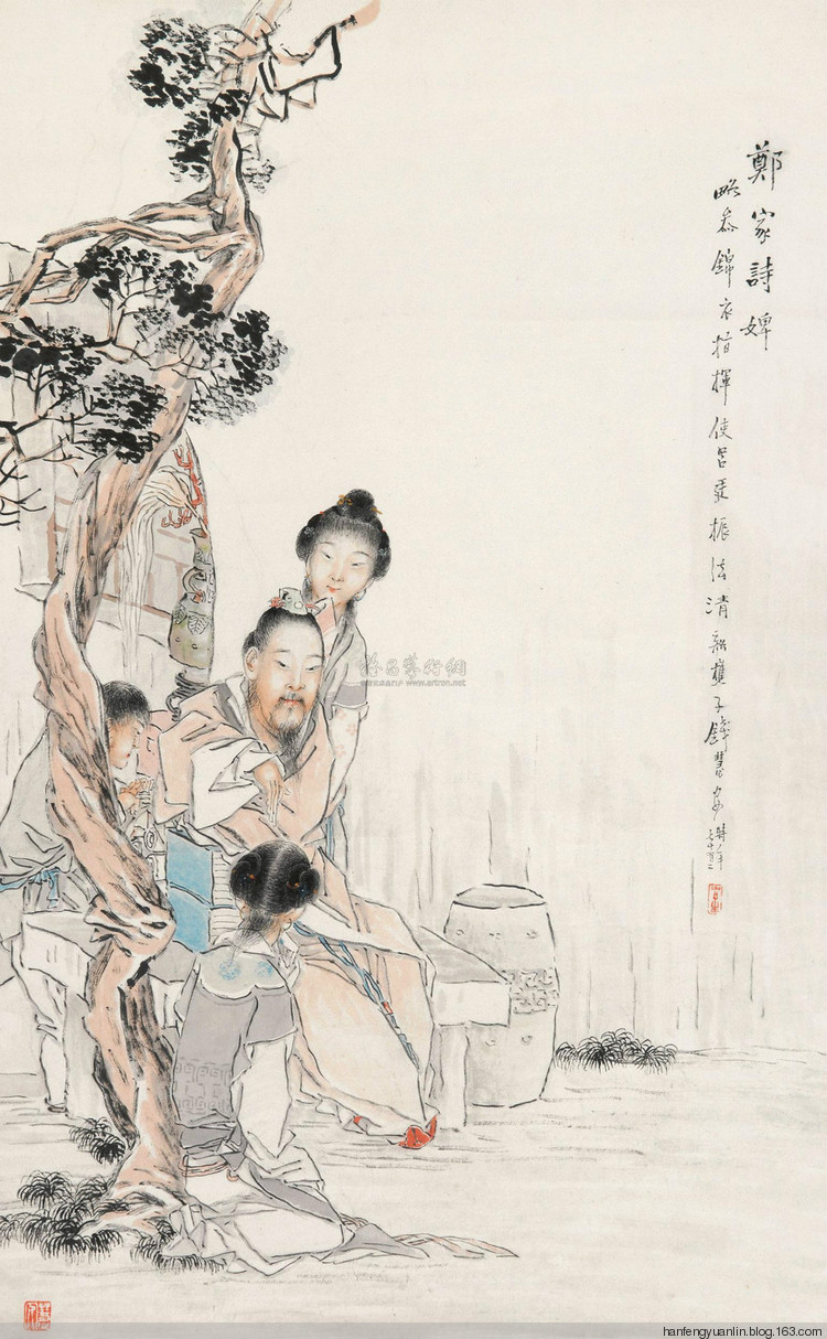 钱慧安人物画作品欣赏上
