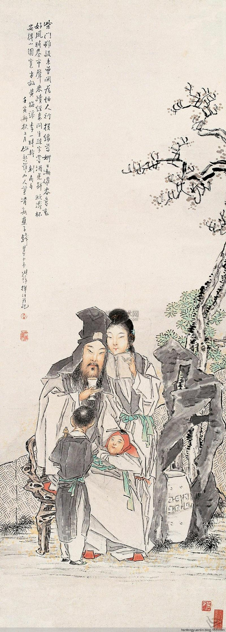 钱慧安人物画作品欣赏上