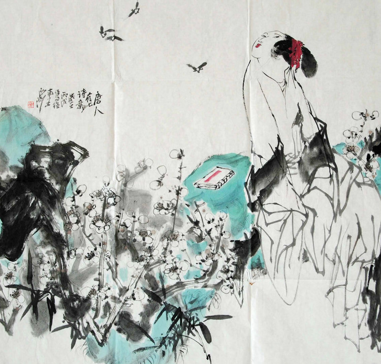 大写意王西洲人物画作品
