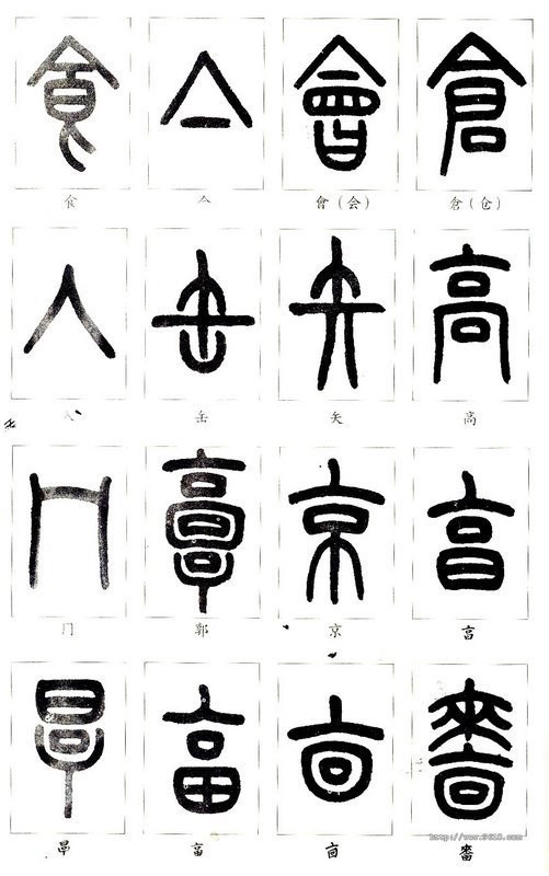 如何学认篆体字(附篆真对照图)*