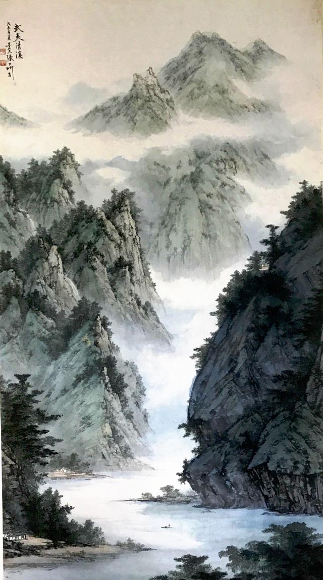 张大昕山水画作品是心灵笔墨艺术的自由