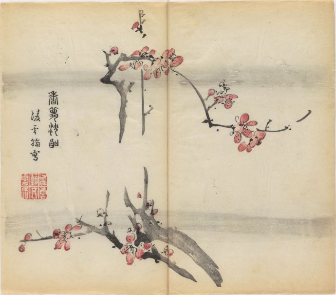 《十竹斋画谱》之《梅花》