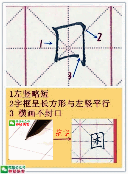 【】硬笔楷书《偏旁部首动态图》