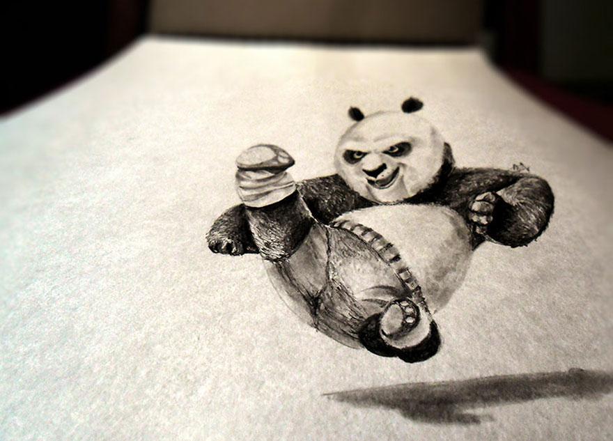 逼真的3d铅笔素描