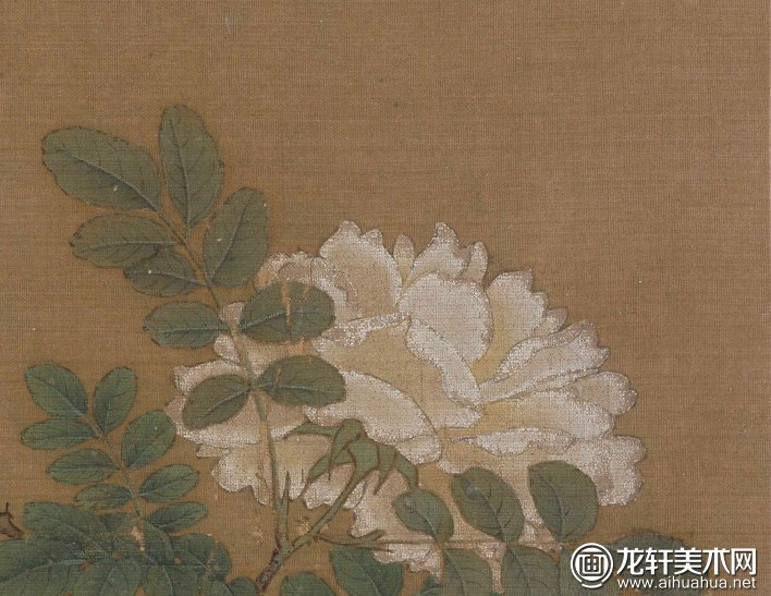 马远白蔷薇图写实工笔花鸟画名画白蔷薇高清大图赏析