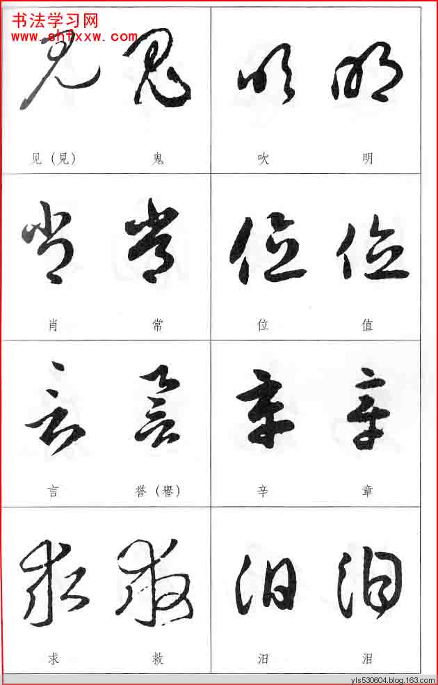 教你如何看懂《中国书法草字》
