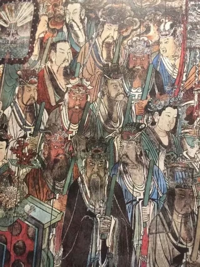 元代马君祥朝元图经典壁画长卷