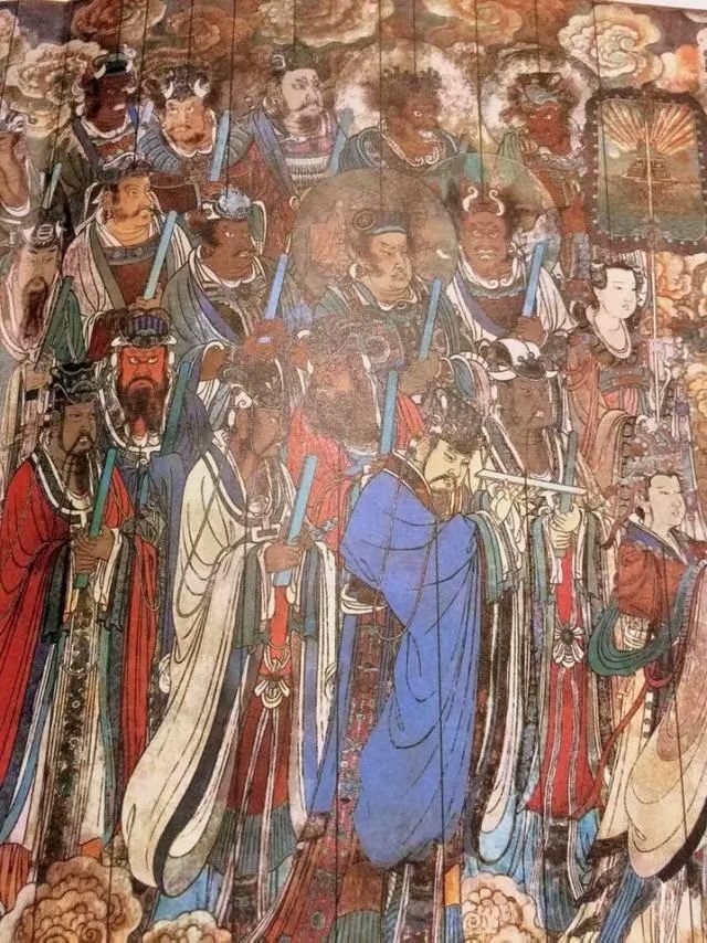 元代马君祥朝元图经典壁画长卷