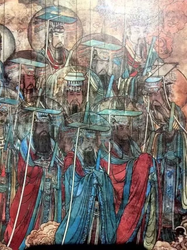 元代马君祥朝元图经典壁画长卷