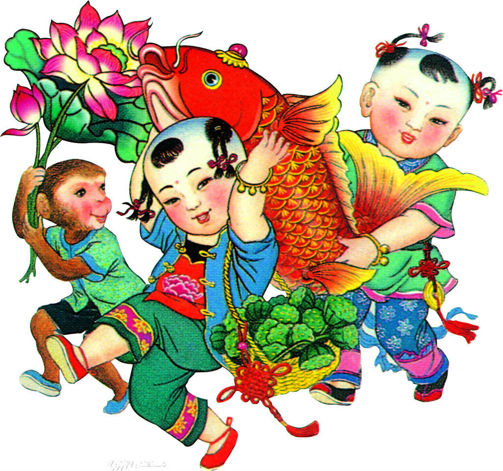 年画贺喜娃娃