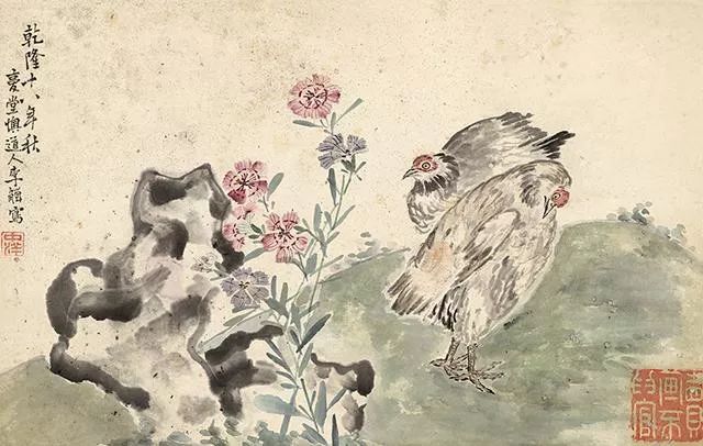 清代画家李鱓花鸟画十二开册页