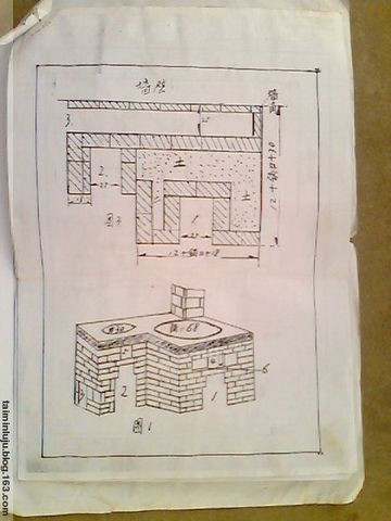 节柴灶主要设计1,灶体的大小和高度高度50厘米左右,7层砖,一层面板.