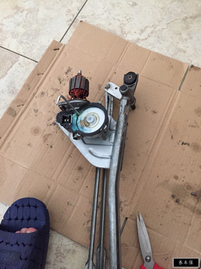 荣威550自己保养之更换雨刮电机碳刷经验分享