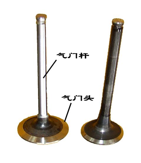 作用:开关进,排气道2.结构:气门头3.