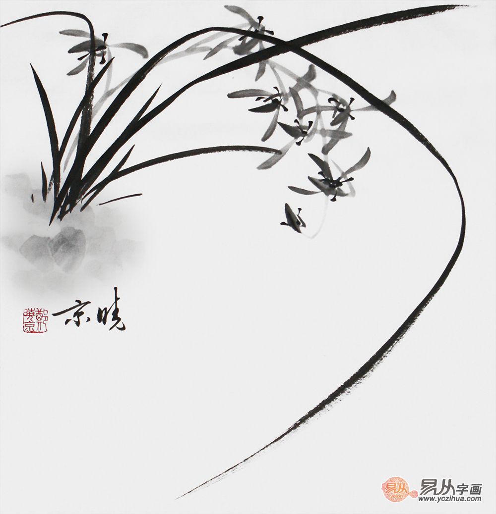 郑晓京老师写意兰花图观画即是一种享受