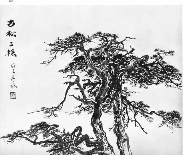 岭南大师黎雄才国画树课徒稿全图