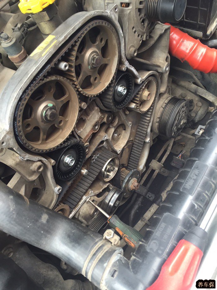 陆风x8更换正时皮带tao装四件tao图文分享
