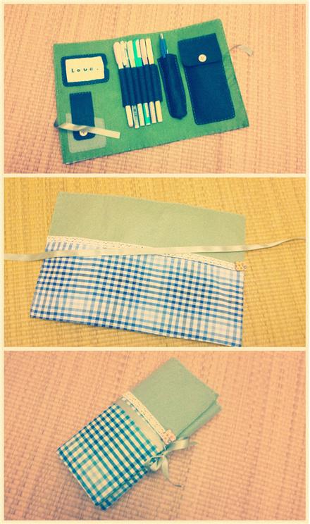 不织布做森系笔袋