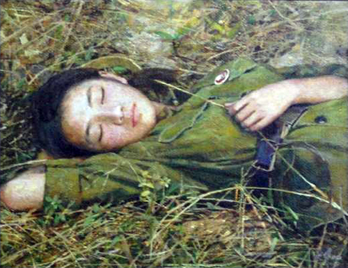 女红卫兵油画