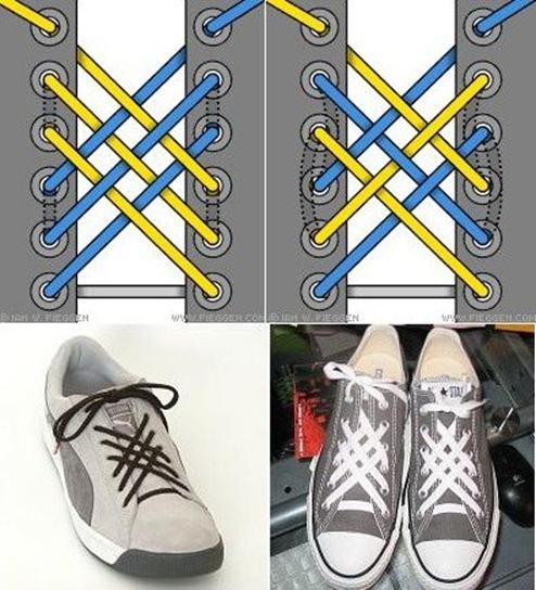 aj双鞋带的系法图解图片