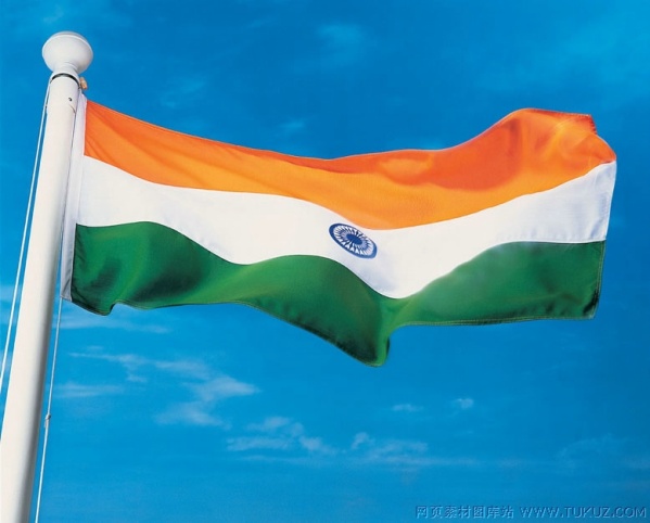 爱尔兰国旗和印度国旗图片
