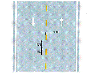 可跨越对向车行道分界线可跨越对向车行道分界线为黄色虚线,用于分隔