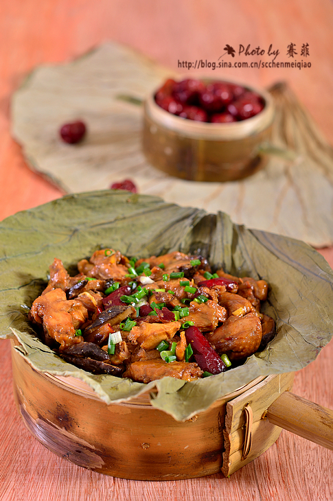 简单六步做出香滑营养的粤式荷香蒸滑鸡
