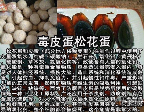 五十种有毒食品图文说明震惊转
