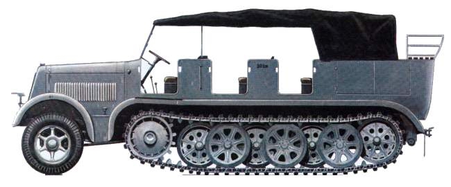 mittlerer zgkw 8t sdkfz   半履带牵引车