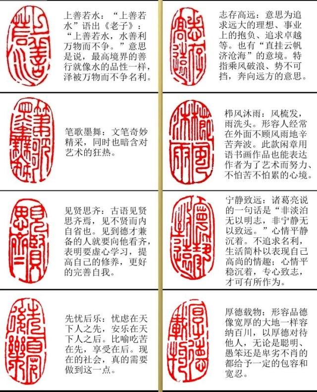 古代闲章内容图片