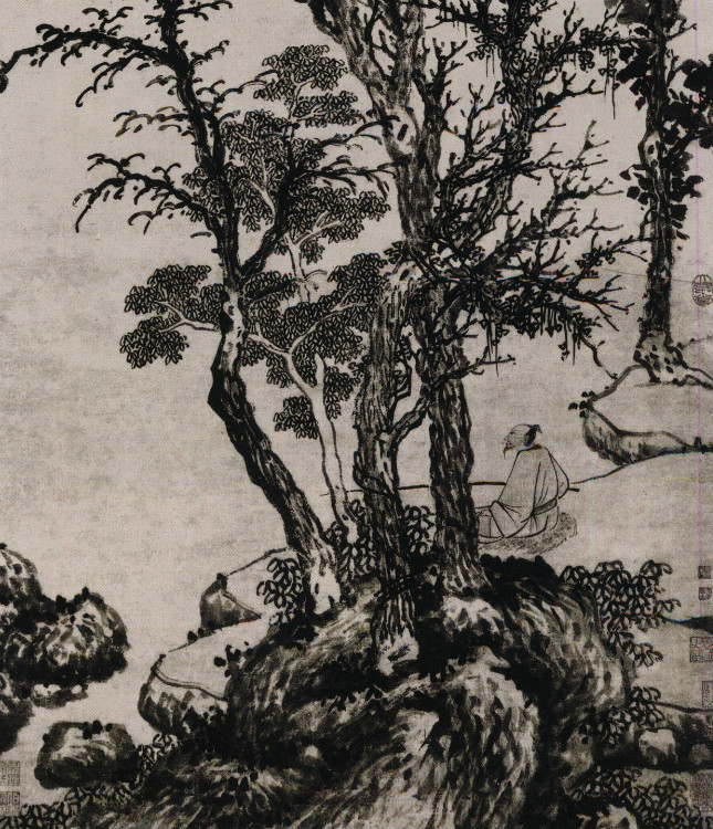 153- 沈周 [1427-1509 ,江苏苏州 ]- 三棵梓树图