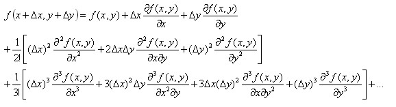 二元函数的泰勒展开式如下