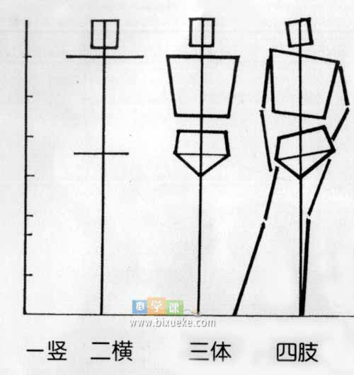 人物形象特征的观察人物的头部比例结构,古人称为三停五眼