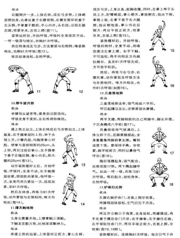 少林秘传韦陀十四势易筋经
