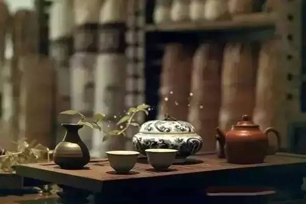 茶在手竹立旁细品岁月浅抒人生