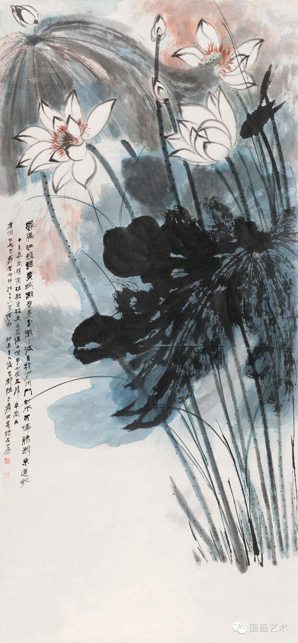 张大千荷花作品五十幅清赏