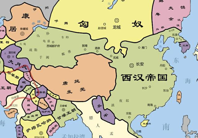 汉朝地图全盛图片