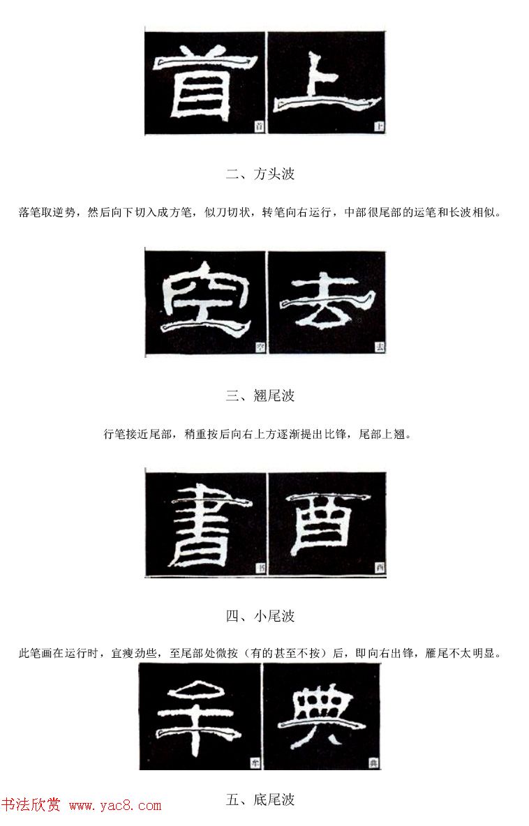 隸書習字入門書法圖文教程