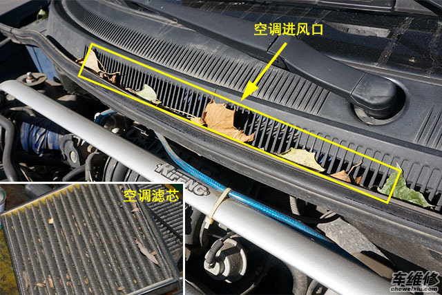 当车辆打开空调或开启外循环时,从出风口出来一股腐败的气味,这时你就