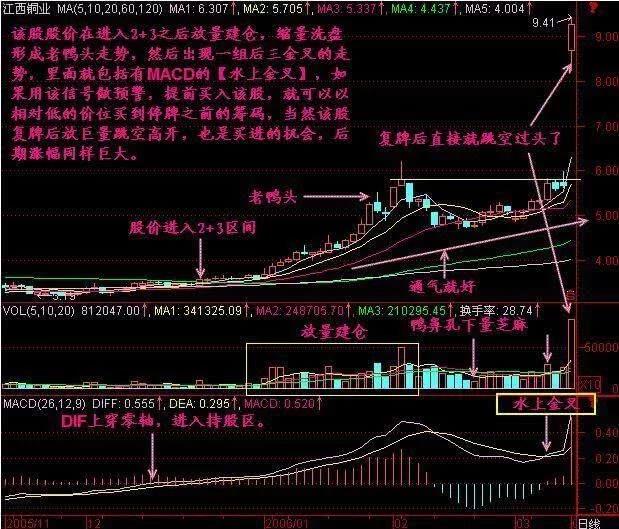 下方--每發生一次死叉,股價將創新低7,macd在0軸上方--每發生一次金叉